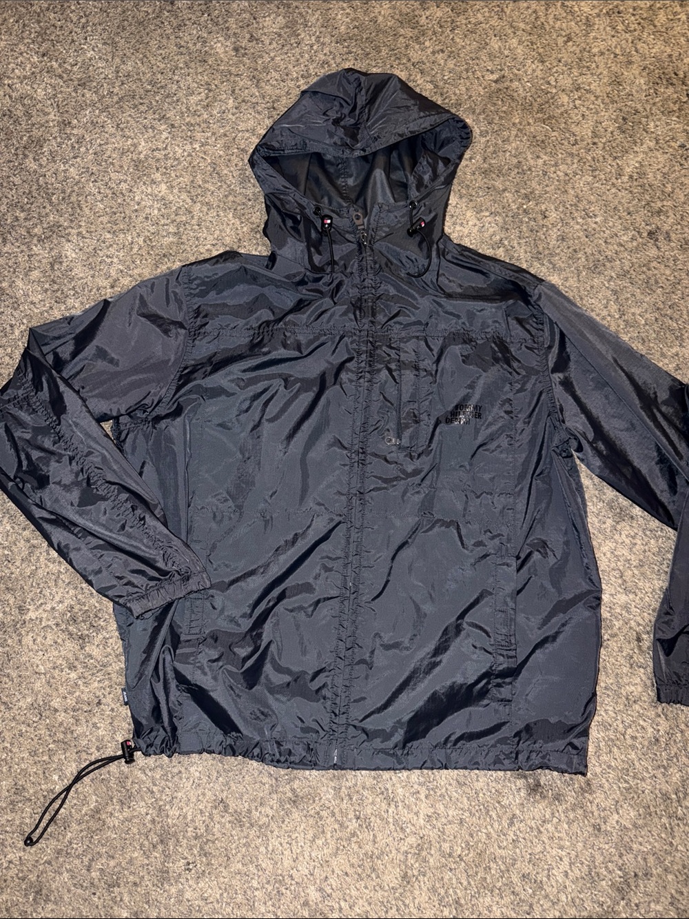 Tommy Hilfiger Blue Hooded Windbreaker Jacket
